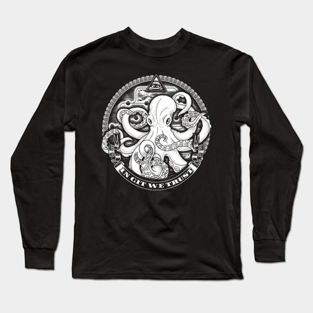 In GIT We Trust! Long Sleeve T-Shirt by Devnull Store